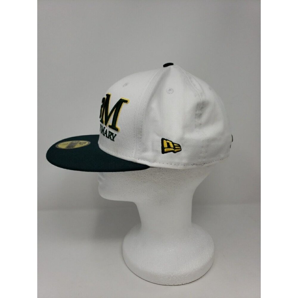 William & Mary New Era 59Fifty Fitted Hat Cap 7 3/8 Logo Green Tribe College - Picture 4 of 13